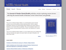 Tablet Screenshot of journalofmuslimmentalhealth.org